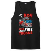 Kids Firefighter Just A Boy Who Loves Fire Trucks PosiCharge Competitor Tank