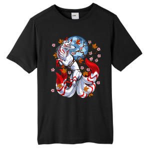 Kitsune Foxs Japanese Nine Tailed Foxs Cherrys Blossom Tall Fusion ChromaSoft Performance T-Shirt