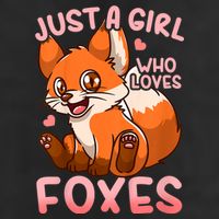 Kids Fox Just A Girl Who Loves Foxes 7 Panel Mesh Trucker Snapback Hat