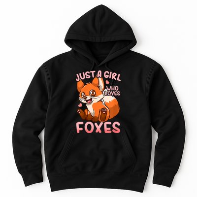 Kids Fox Just A Girl Who Loves Foxes Hoodie