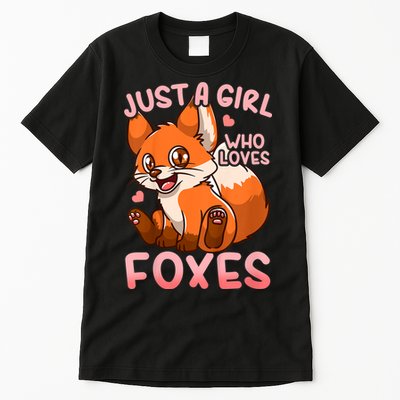 Kids Fox Just A Girl Who Loves Foxes Tall T-Shirt