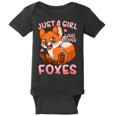 Kids Fox Just A Girl Who Loves Foxes Baby Bodysuit