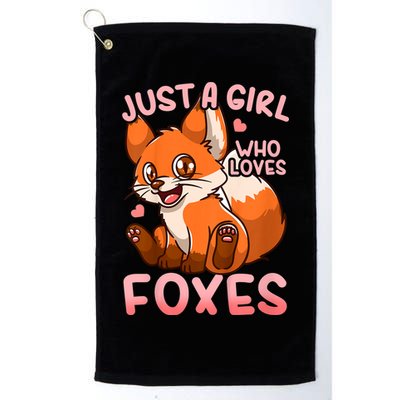 Kids Fox Just A Girl Who Loves Foxes Golf Towel