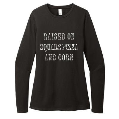 Ky For Ky Raised On Square Pizza And Corn Womens CVC Long Sleeve Shirt