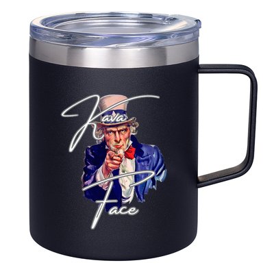 Kava Face 12oz Stainless Steel Coffee Mug