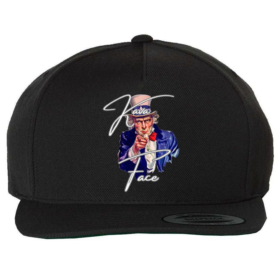 Kava Face Wool Snapback Cap