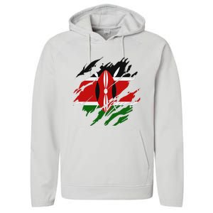 Kenyan Flag Kenya Performance Fleece Hoodie