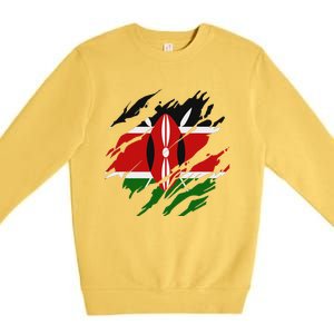 Kenyan Flag Kenya Premium Crewneck Sweatshirt