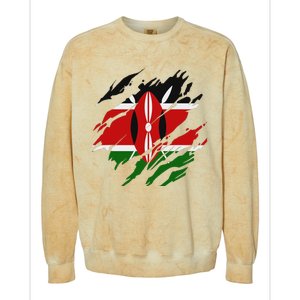 Kenyan Flag Kenya Colorblast Crewneck Sweatshirt