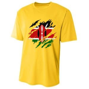 Kenyan Flag Kenya Performance Sprint T-Shirt