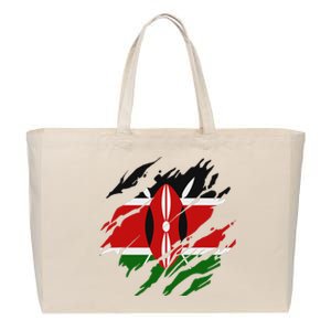 Kenyan Flag Kenya Cotton Canvas Jumbo Tote