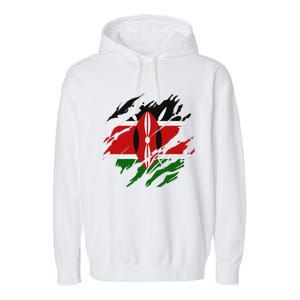 Kenyan Flag Kenya Garment-Dyed Fleece Hoodie