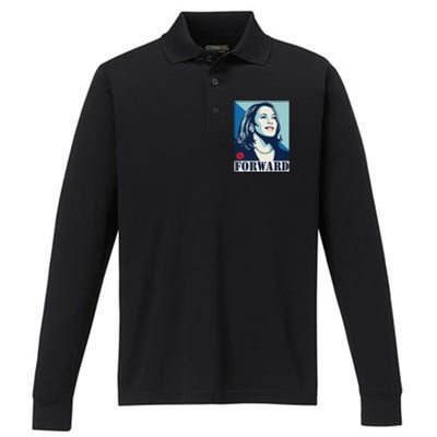 Kamalaharris Forward Performance Long Sleeve Polo