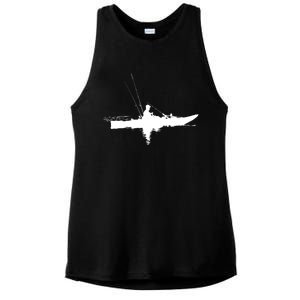 Kayak Fishing Kayaking Gift Ladies PosiCharge Tri-Blend Wicking Tank