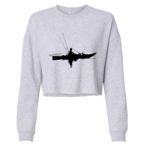 Kayak Fishing Kayaking Gift Cropped Pullover Crew