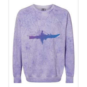 Kayak Fishing Kayaking Gift Colorblast Crewneck Sweatshirt