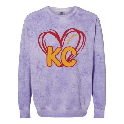 Kc Football Colorblast Crewneck Sweatshirt