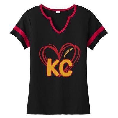 Kc Football Ladies Halftime Notch Neck Tee