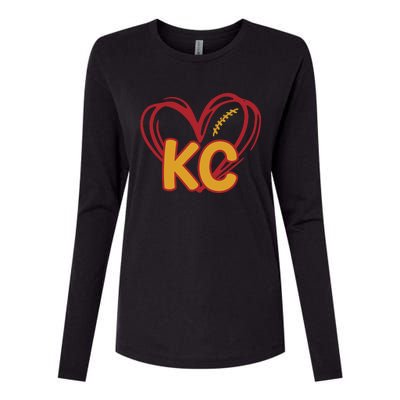 Kc Football Womens Cotton Relaxed Long Sleeve T-Shirt