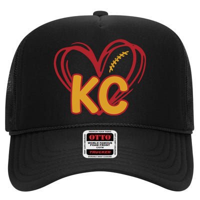 Kc Football High Crown Mesh Back Trucker Hat