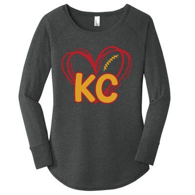 Kc Football Women's Perfect Tri Tunic Long Sleeve Shirt