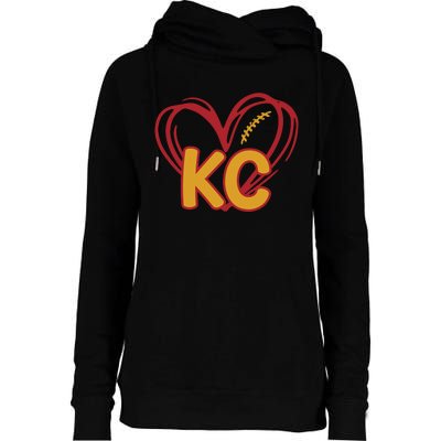 Kc Football Womens Funnel Neck Pullover Hood