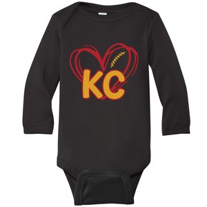 Kc Football Baby Long Sleeve Bodysuit