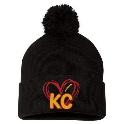 Kc Football Pom Pom 12in Knit Beanie