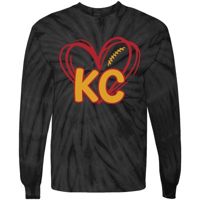 Kc Football Tie-Dye Long Sleeve Shirt