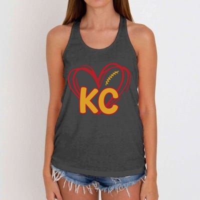 Kc Football Women's Knotted Racerback Tank