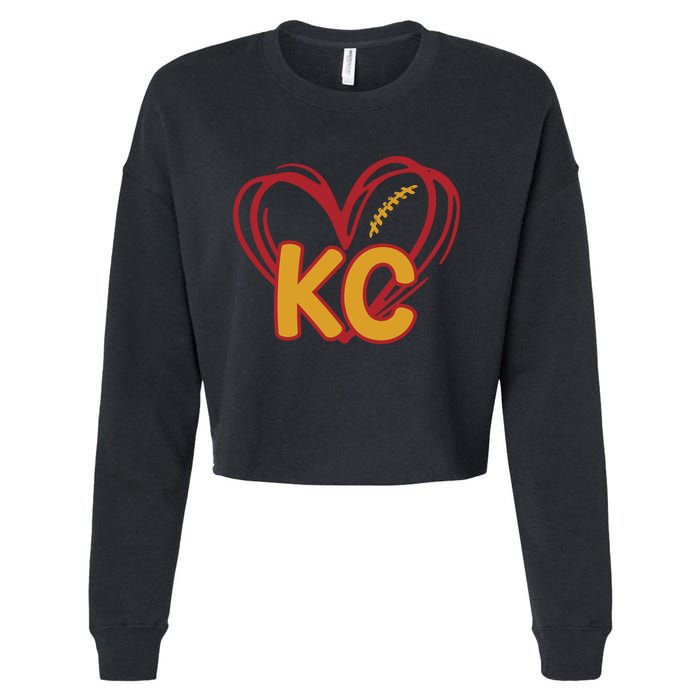 Kc Football Cropped Pullover Crew