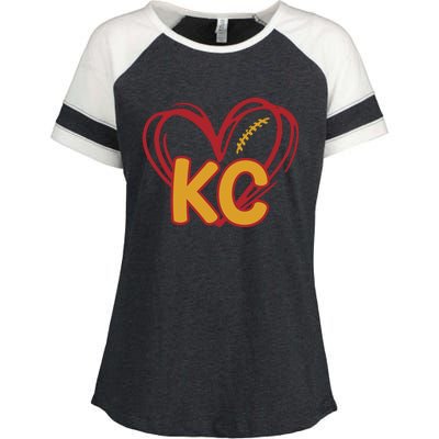 Kc Football Enza Ladies Jersey Colorblock Tee