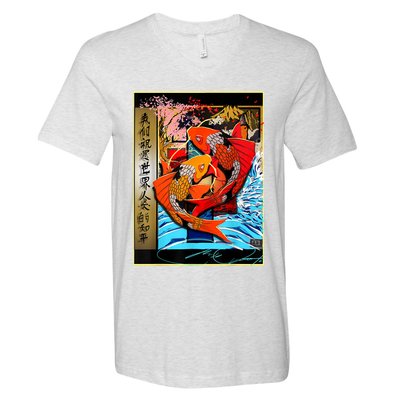 Koi Fish V-Neck T-Shirt