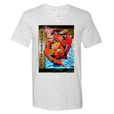 Koi Fish V-Neck T-Shirt