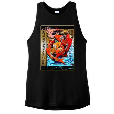 Koi Fish Ladies PosiCharge Tri-Blend Wicking Tank