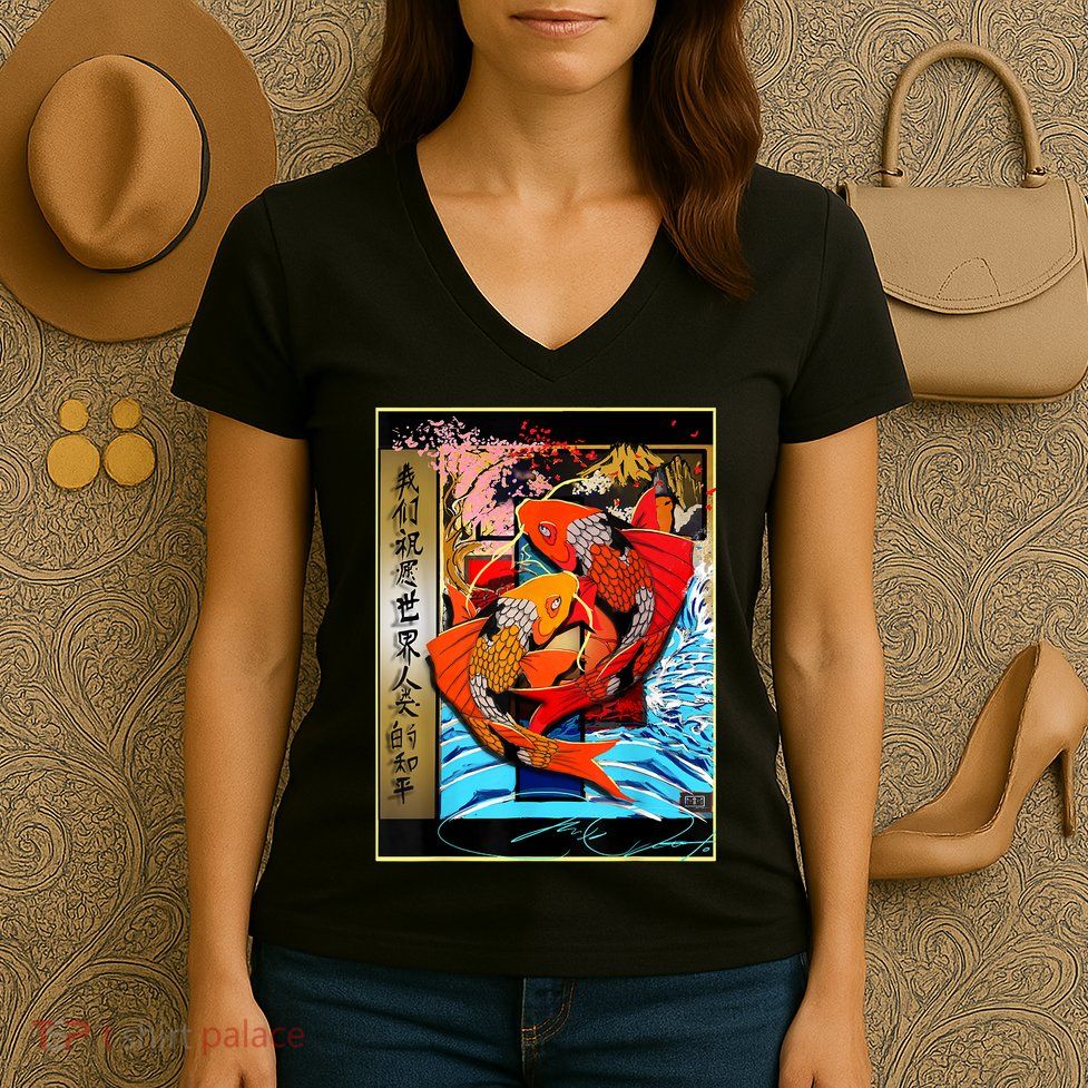 Koi Fish Women's V-Neck T-Shirt