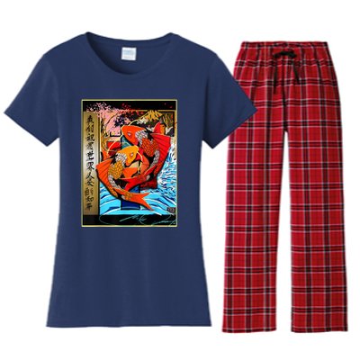 Koi Fish Women's Flannel Pajama Set