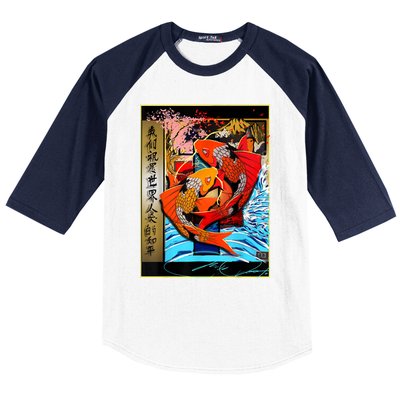 Koi Fish Baseball Sleeve Shirt