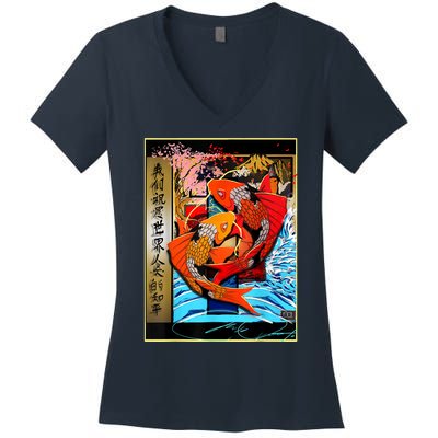 Koi Fish Women's V-Neck T-Shirt