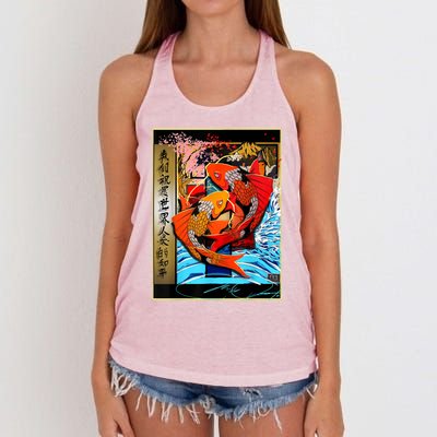 Koi Fish Women's Knotted Racerback Tank