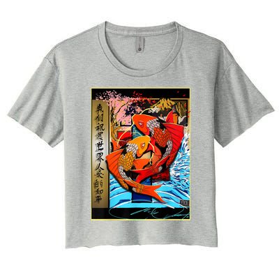 Koi Fish Women's Crop Top Tee