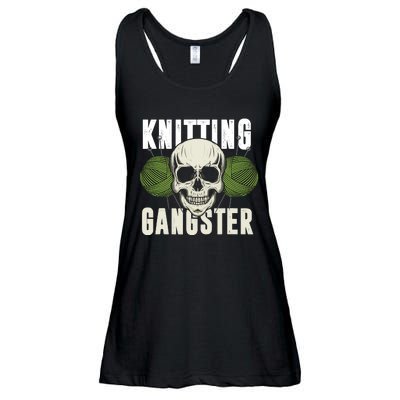 Knitting Funny Knitting Gangster Quote Knitting Lover Ladies Essential Flowy Tank