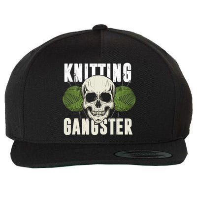 Knitting Funny Knitting Gangster Quote Knitting Lover Wool Snapback Cap