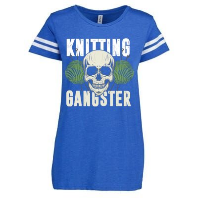 Knitting Funny Knitting Gangster Quote Knitting Lover Enza Ladies Jersey Football T-Shirt