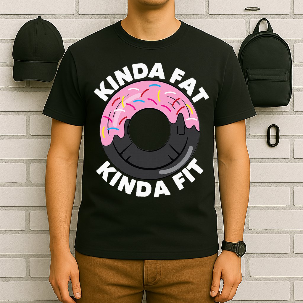 Kinda Fat Kinda Fit Fitness Workout Gift T-Shirt