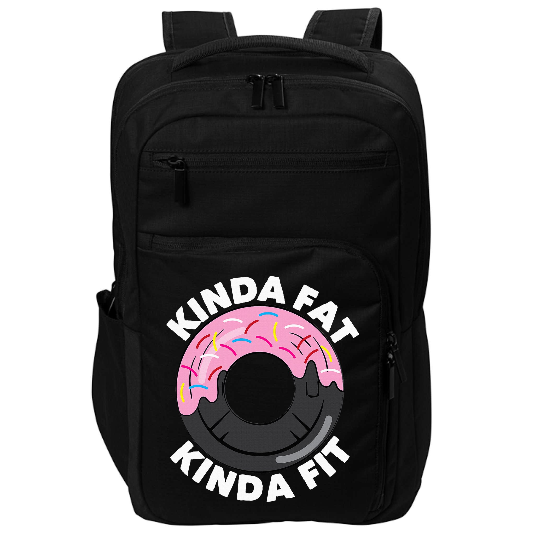 Kinda Fat Kinda Fit Fitness Workout Gift Impact Tech Backpack