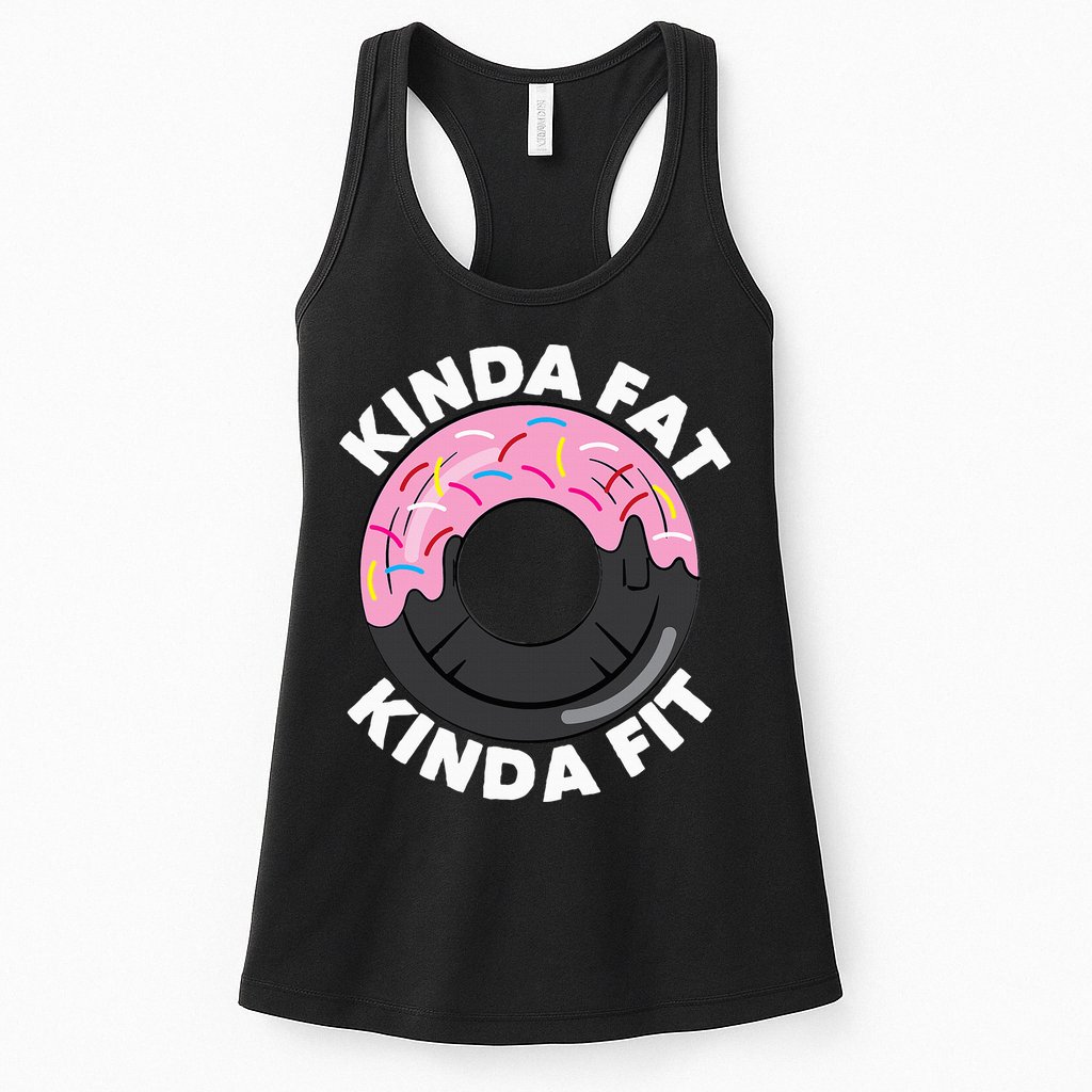 Kinda Fat Kinda Fit Fitness Workout Gift Womens Tank Top