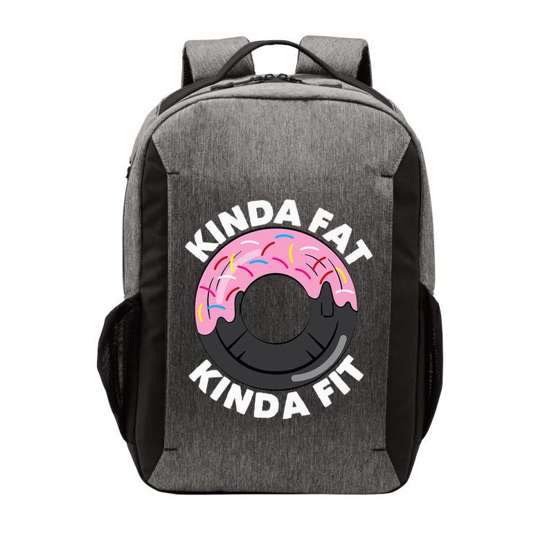 Kinda Fat Kinda Fit Fitness Workout Gift Vector Backpack