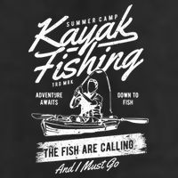 Kayak Fishing 7 Panel Mesh Trucker Snapback Hat