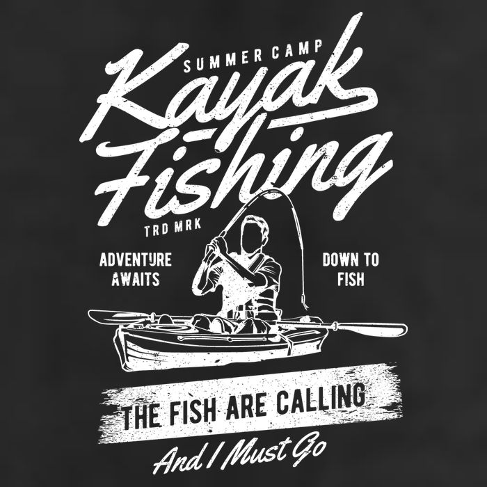 Kayak Fishing 7 Panel Mesh Trucker Snapback Hat